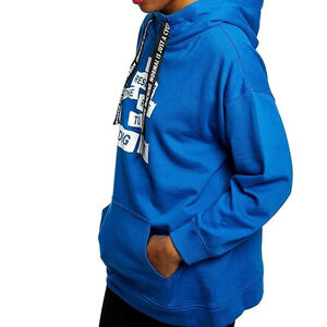 DUBGEE I Reserve The Right Blue Oversized Hoodie Size Small